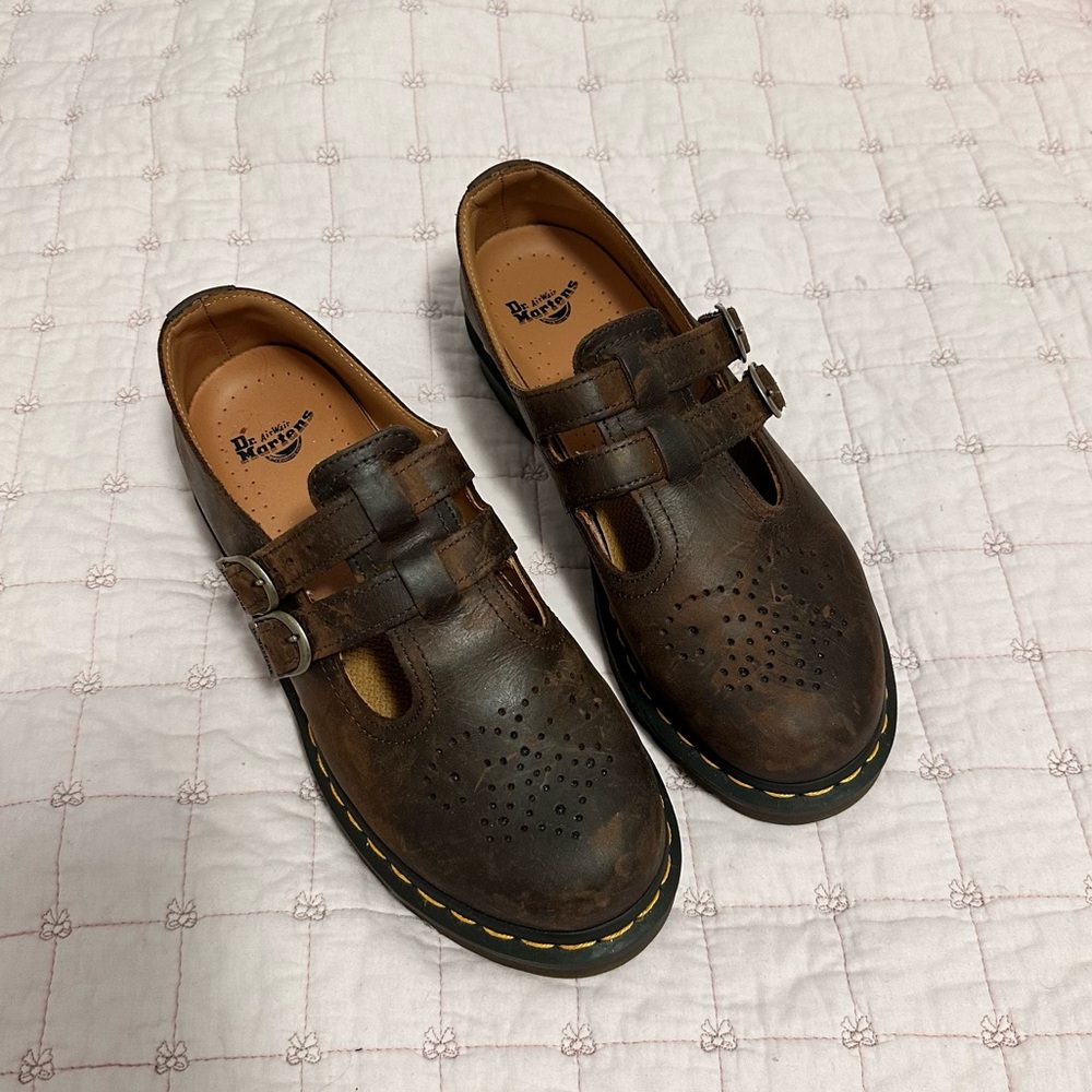 Dr. Martens Brown Leather Mary Jane Loafers